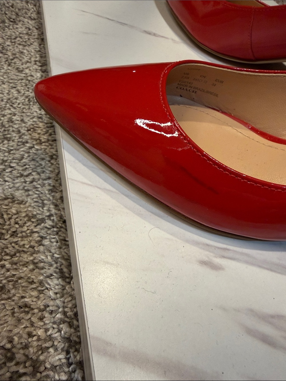Coach Red Patent Pointed-Toe Pumps - Picture 4 of 5